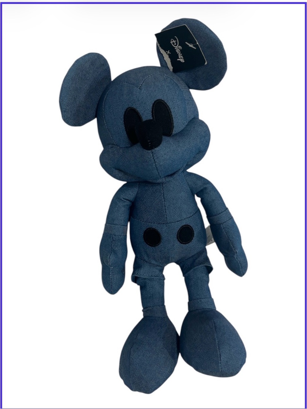 DISNEY x AE AMERICAN EAGLE Mickey Mouse Plush Toy W/ Cream Drawstring Bag 12"